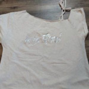 Lane Bryant LIV Active Short Sleeve Cold Shoulder Sweat Shirt